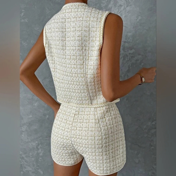 Single Breasted Vest Blazer & Shorts - Picture 2 of 4